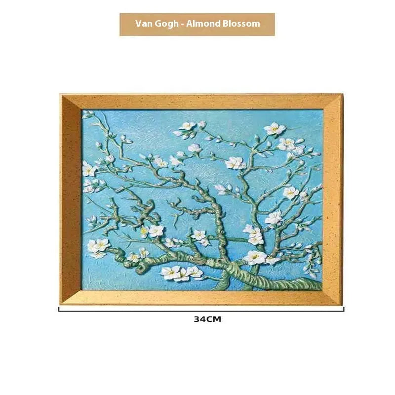 DIY oil painting kit with epoxy pottery paints showing Van Gogh Sunflowers design on canvas