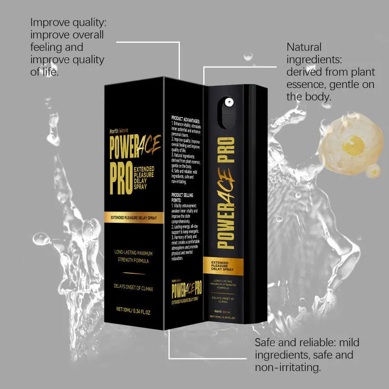 Men's 10ml body care spray bottle with botanical extract formula