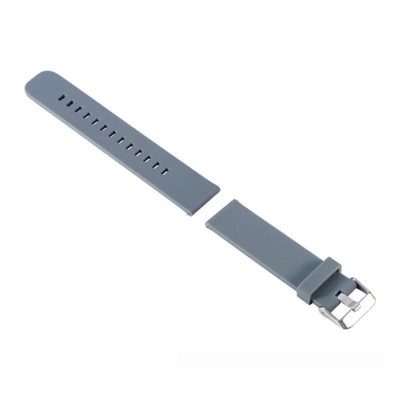 Solid colour silicone sports watch strap for Garmin Forerunner 245 in seven colour options