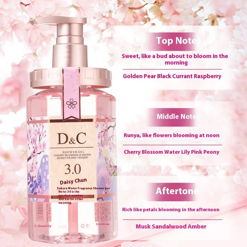 Sakura shampoo conditioner shower gel nursing suite 500ml bottle with cherry blossom formula