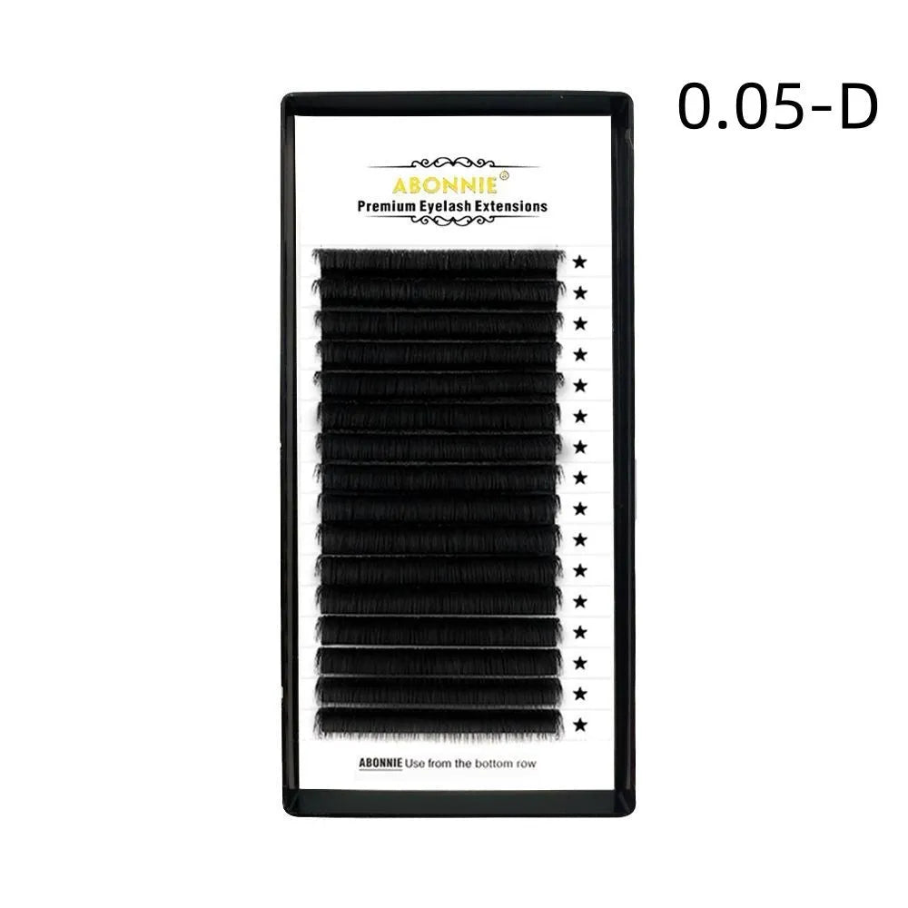 Mink hair false eyelashes on 16-row band in various lengths from 8mm to 18mm