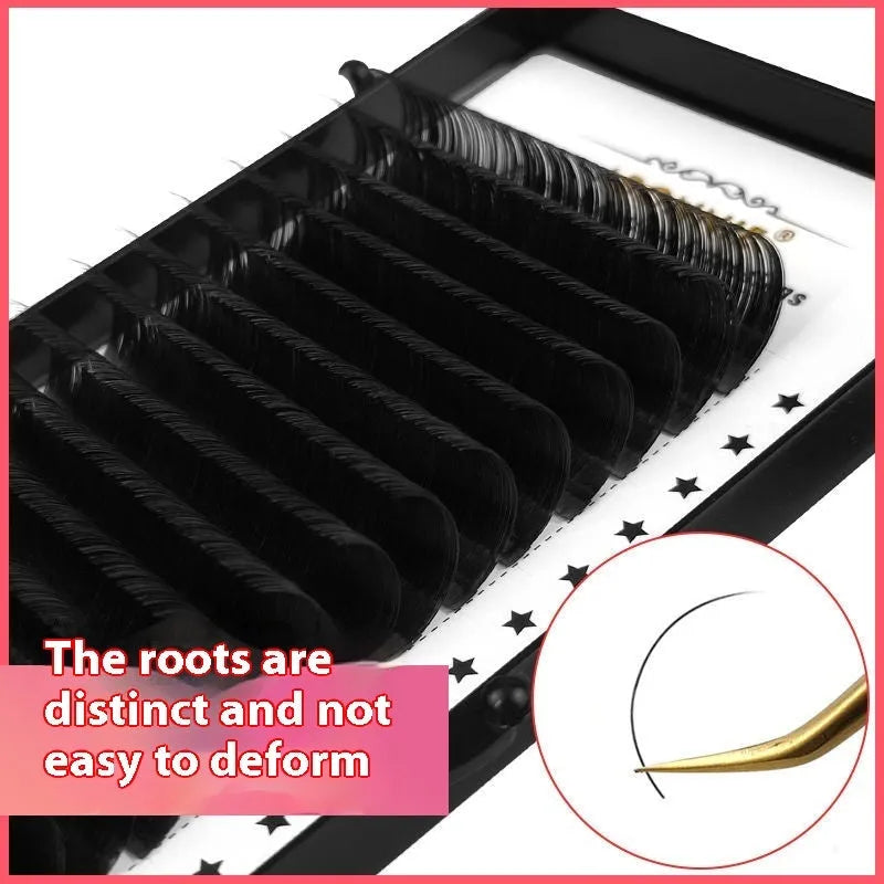 Mink hair false eyelashes on 16-row band in various lengths from 8mm to 18mm
