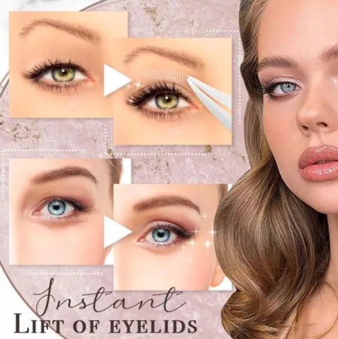 No glue eyelid stickers in non-woven fabric showing three size options L, M, S for household eyelid enhancement
