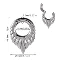 Stainless steel drop-shaped auricle ear extender with round hanging egg detail.