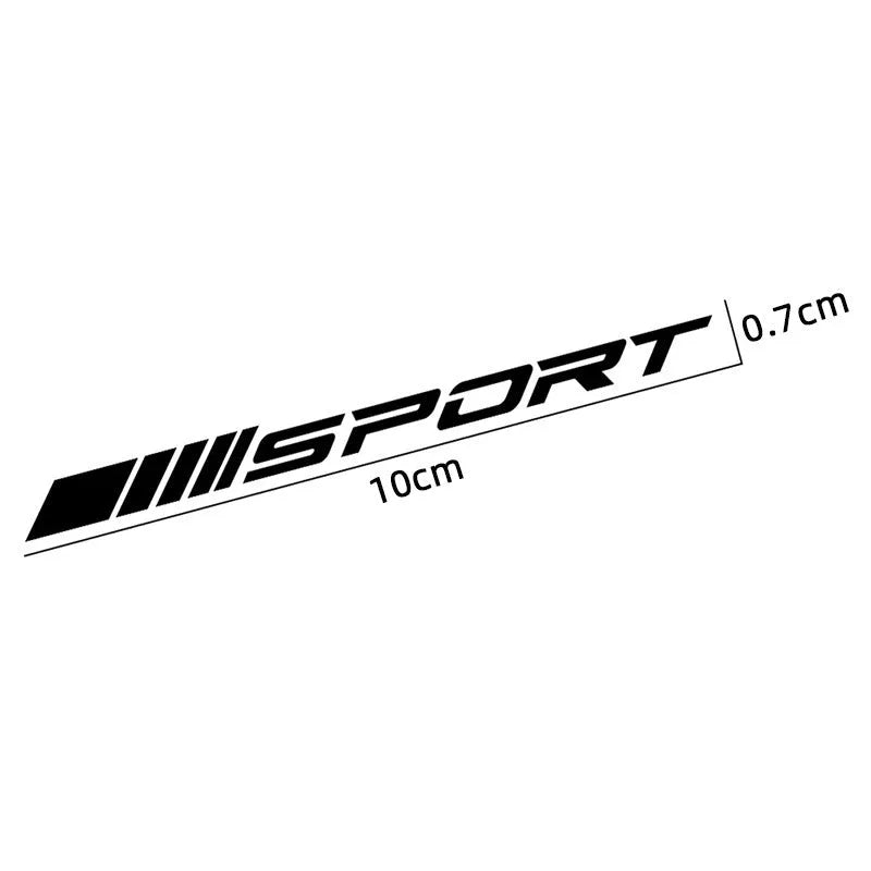 Hollow pattern sports design car rim stickers in black, red, and white colours