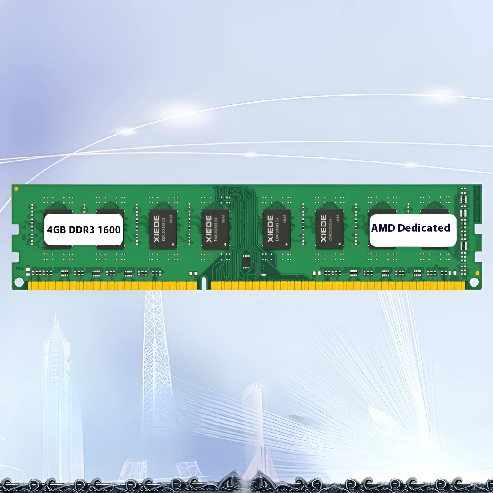 Desktop DDR3 4GB 1600MHz memory module with AMD compatibility