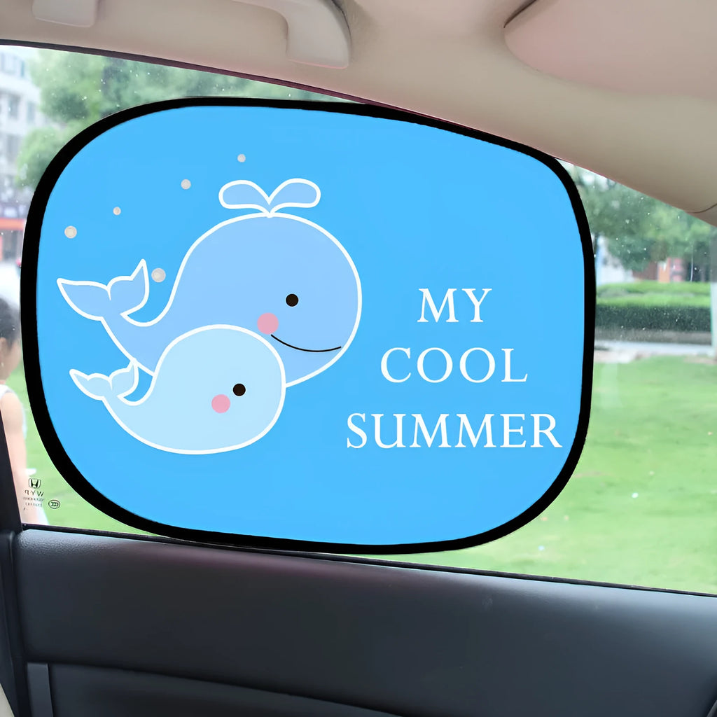 Electrostatic adsorption car side window sunshade in nylon mesh material