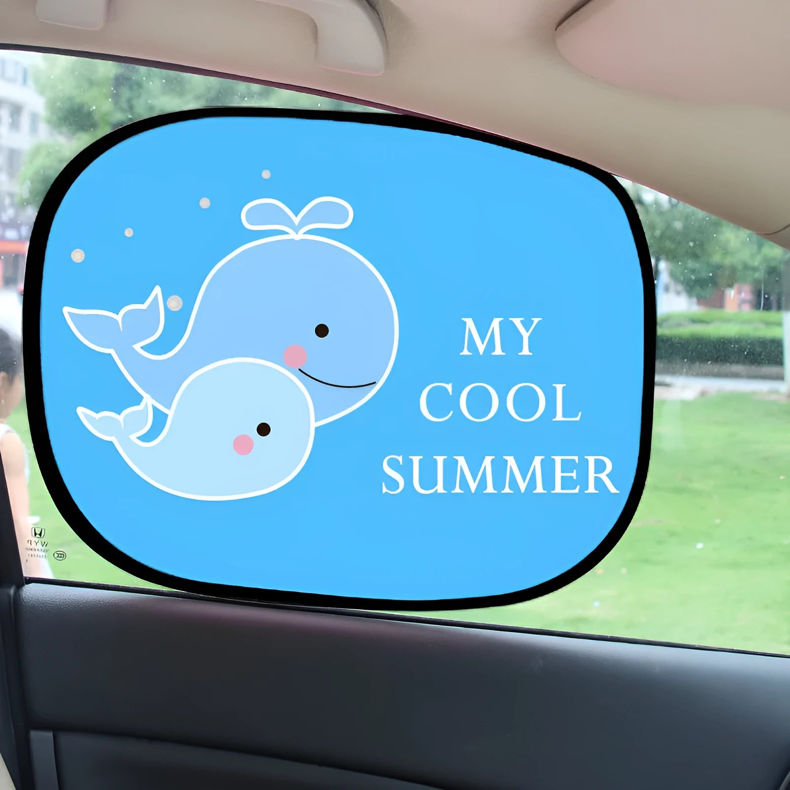Electrostatic adsorption car side window sunshade in nylon mesh material