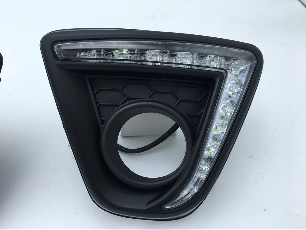 Mazda CX-5 LED daytime running light set with electroplated white finish and 12V voltage specification