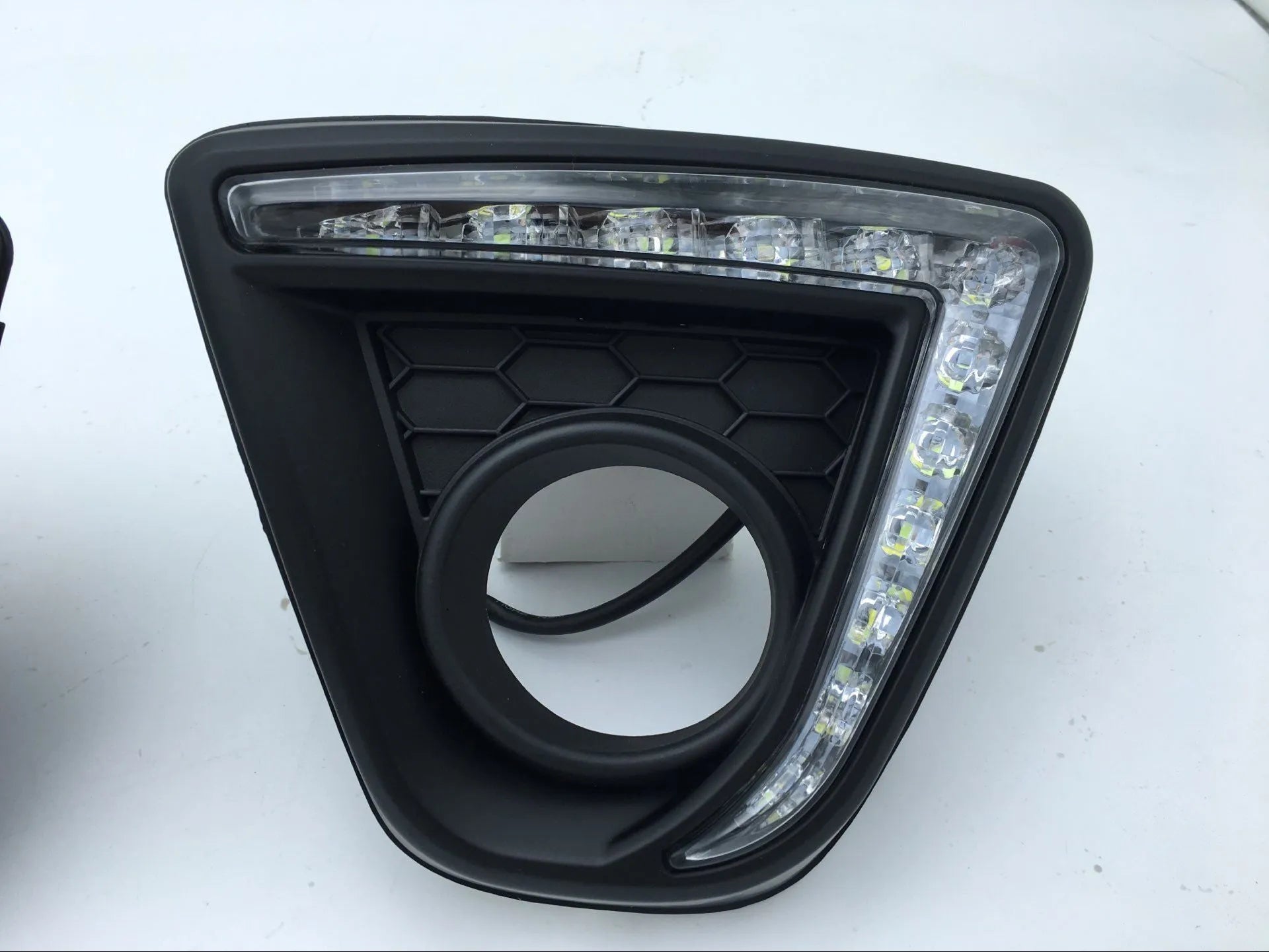 Mazda CX-5 LED daytime running light set with electroplated white finish and 12V voltage specification