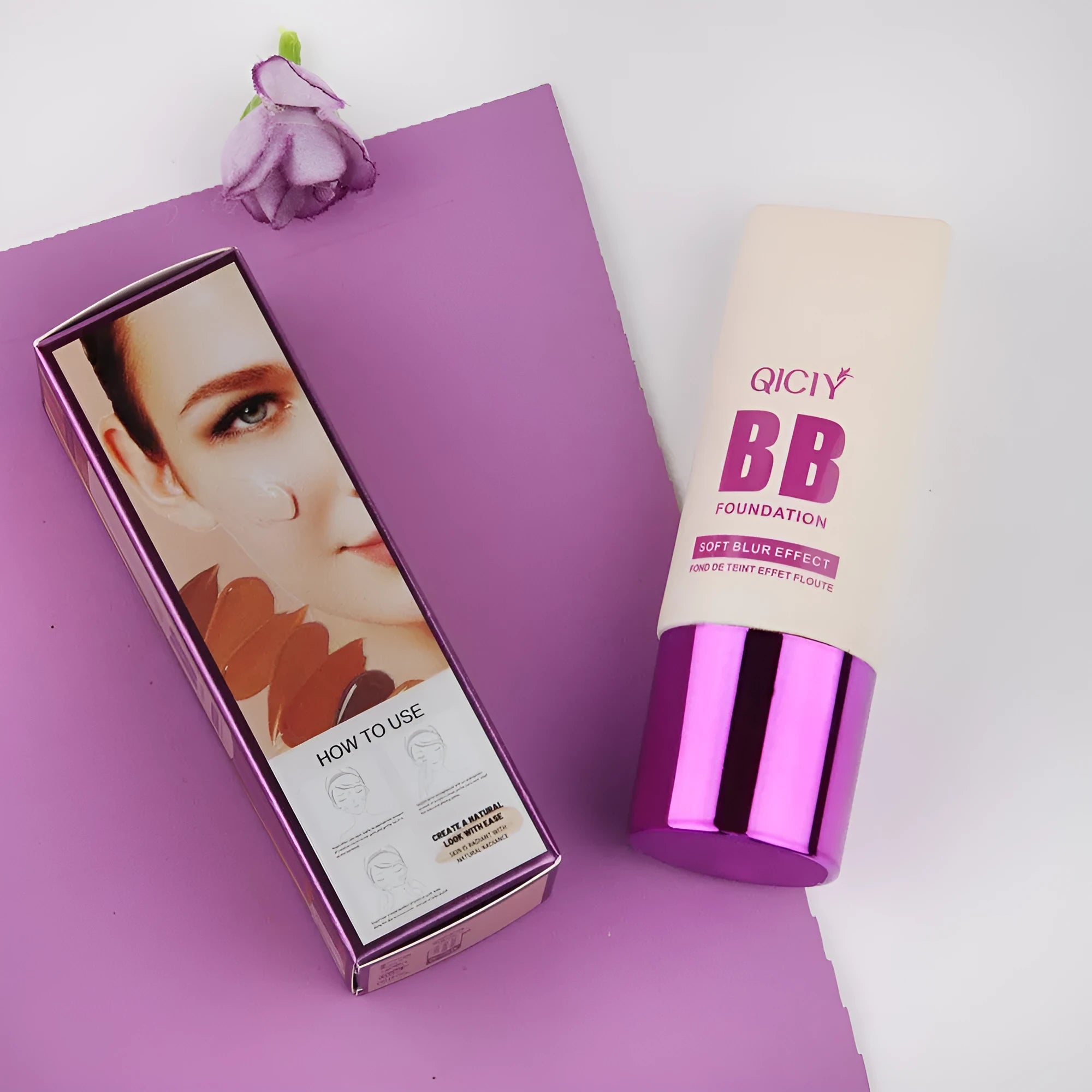 Feeding bottle BB cream foundation in liquid form with brightening properties