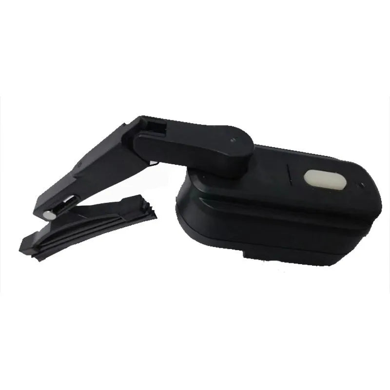 Black plastic motorcycle helmet wiper with 65mm blade and 800mA motor for visor cleaning