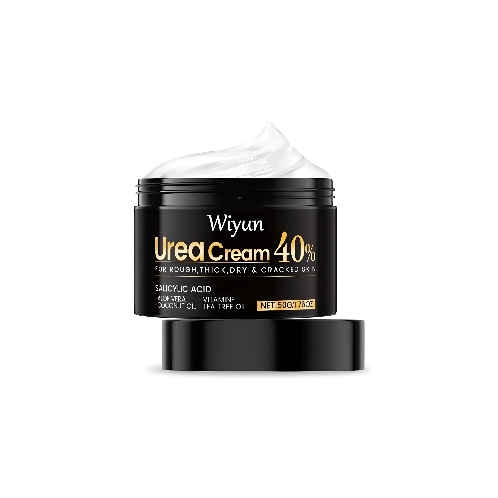 50g jar of urea foot and hand cream with salicylic acid and aloe vera.