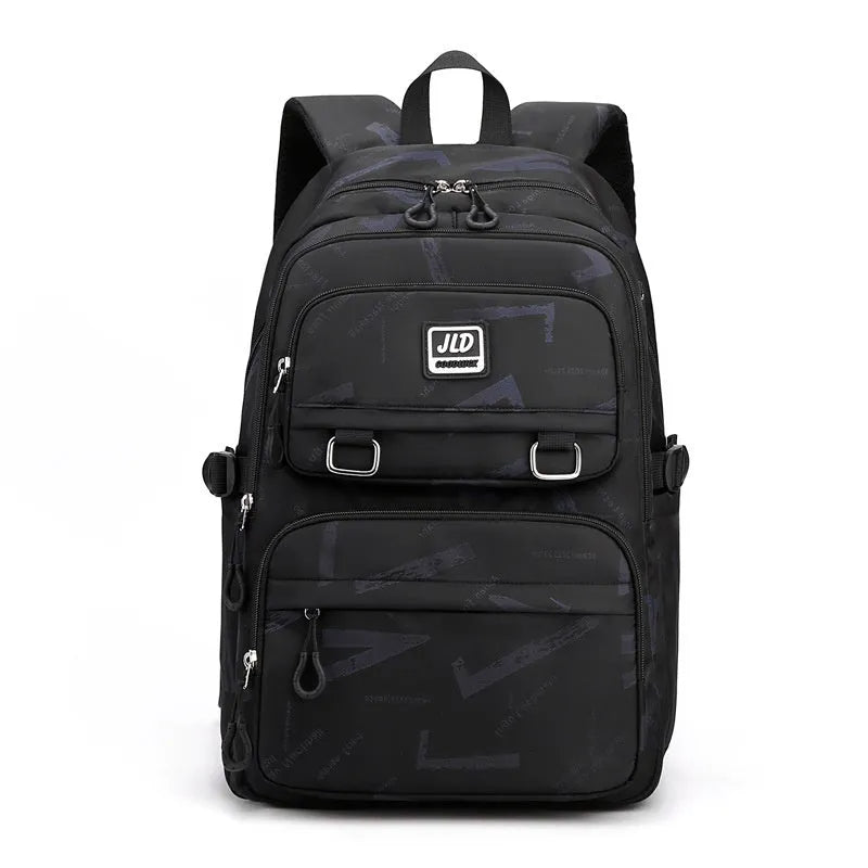 Girls' large capacity waterproof school backpack with physiological curve backplane in multiple colour and pattern options