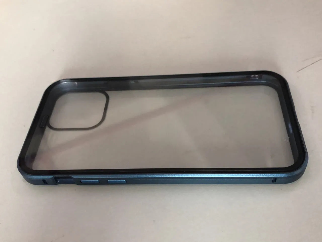 Clamshell anti-spy phone case for iPhone with machined glass construction in multiple solid colours