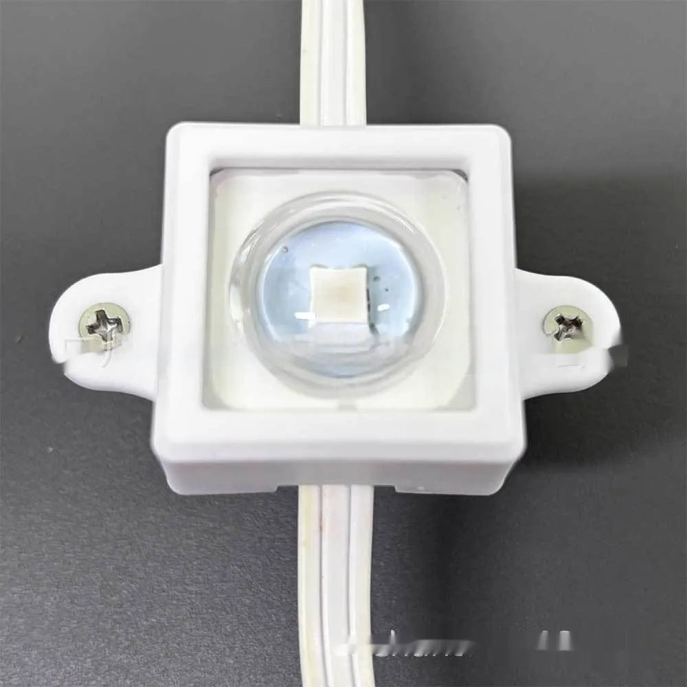 White plastic LED protective lampshade measuring 1.7cm by 6cm