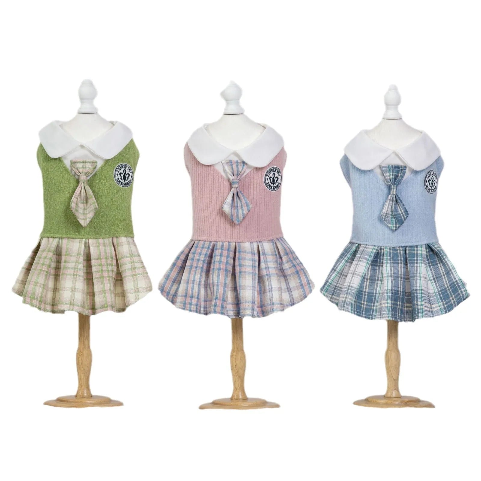 Polyester tartan skirt for dogs and cats in princess style with size and colour options