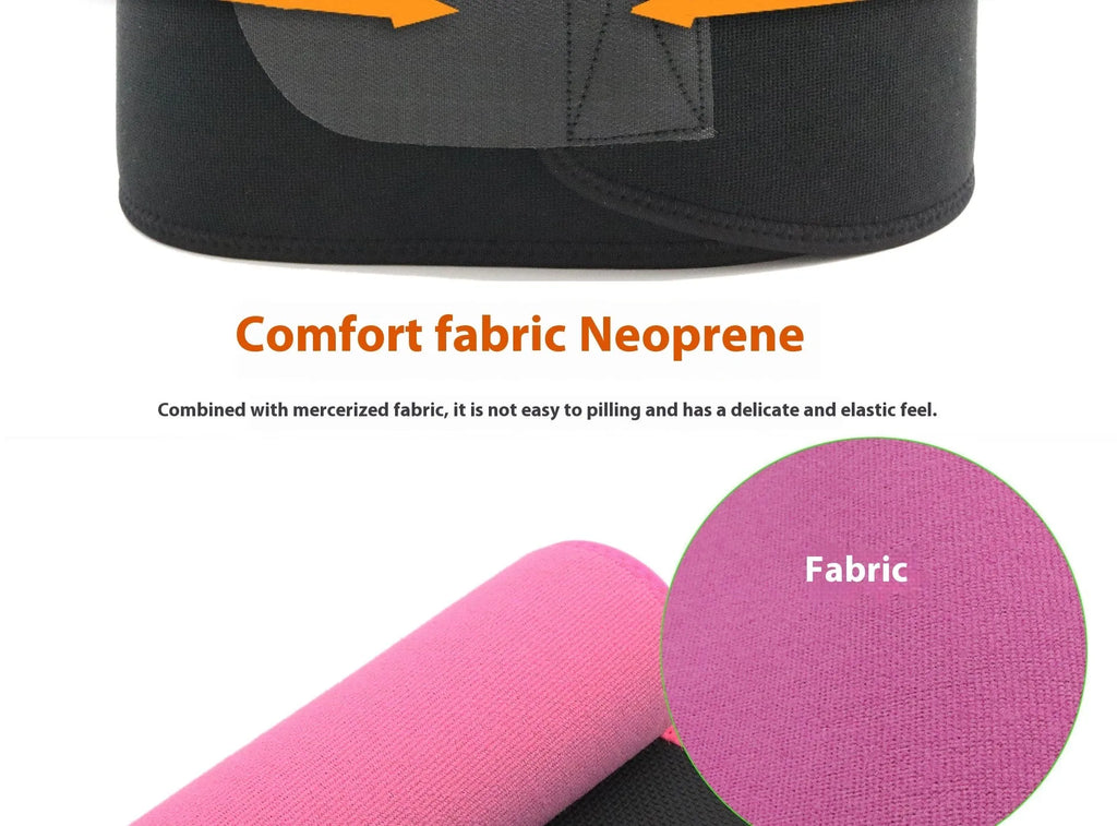 Neoprene fitness lumbar support belt for waist protection during running and sports