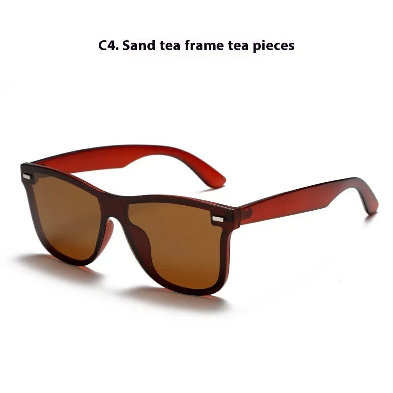 Polarised sunglasses with grey lenses and a sand black TR90 frame suitable for outdoor sports.