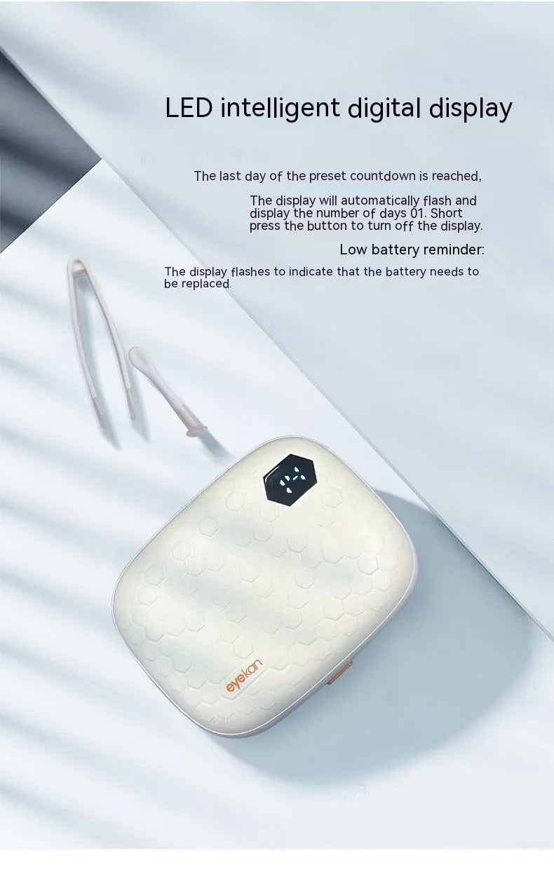Automatic ultrasonic glasses cleaning machine in pearl white colour, compact plastic design