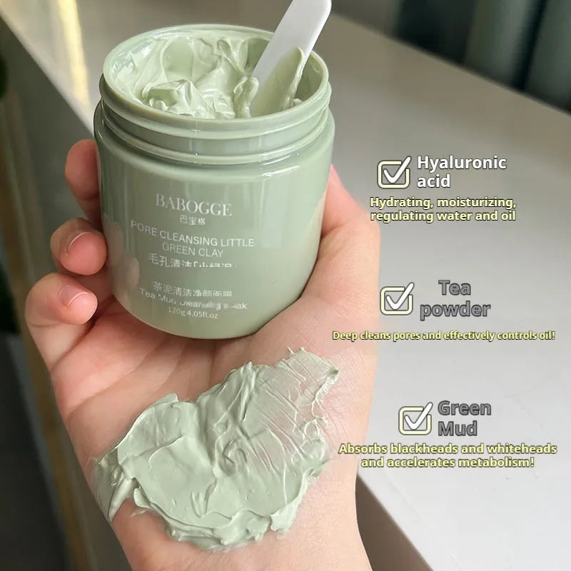 120g clay facial mask container for deep cleansing with daub-type application