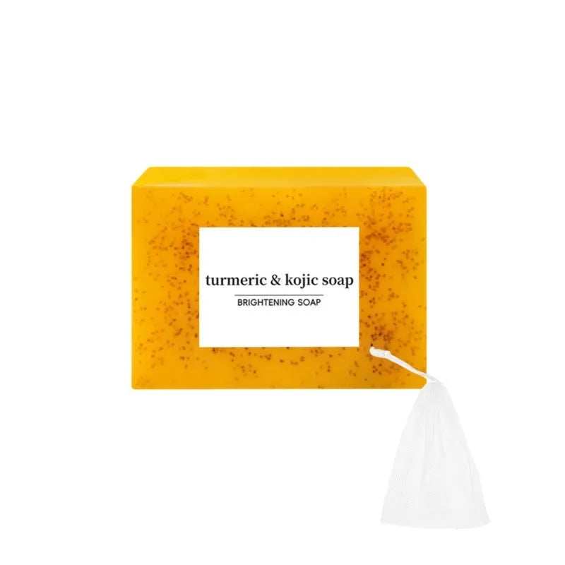 Turmeric Cleansing Mousse Facial Set with ginger soap and 30 reusable pads in 490g complete kit
