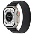 Wild Diameter single ring integrated nylon watch strap for Apple Watch in multiple colour options on a grey background.