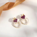 Geometric tassel ear clips for non-pierced ears in a brass and stainless steel retro style.