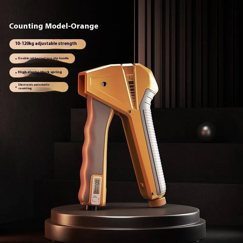 Adjustable hand exercise gripper with mechanical counter in multiple colour options