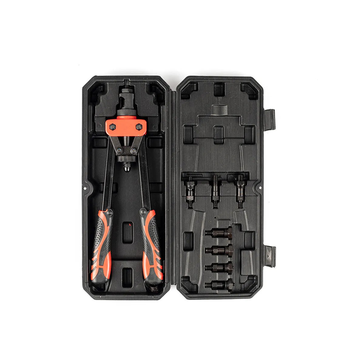 CQ14 14-inch long alloy rivet nut pull-setter tool with set of six gun tips