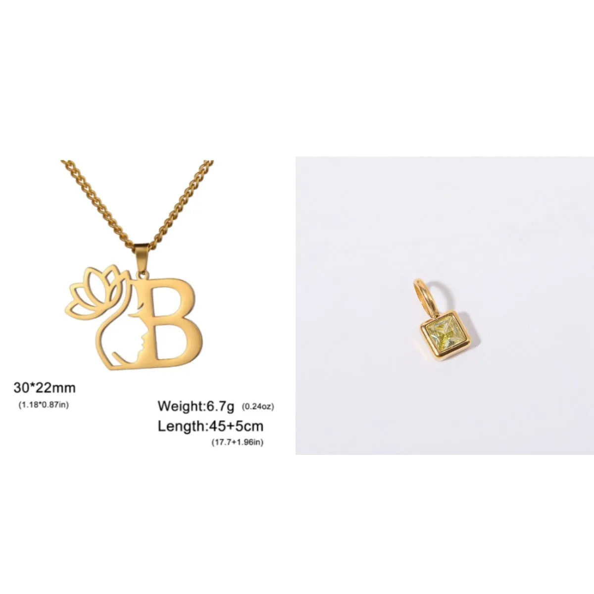 Stainless steel cross chain necklace with electroplated finish and single pendant