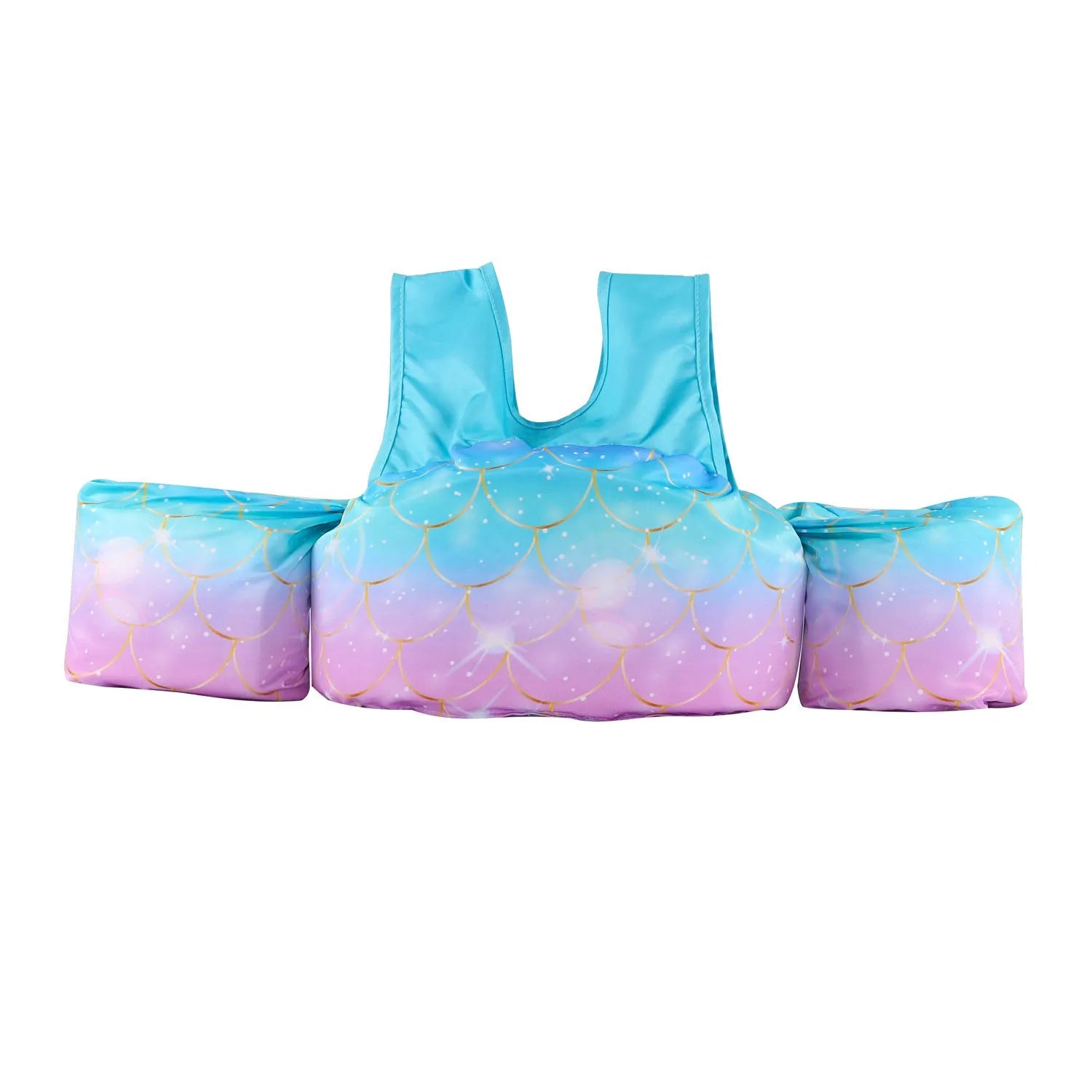 Cartoon children's swimming arm bands with lengthened arm ring design in various patterns including watermelon pineapple and blue crab