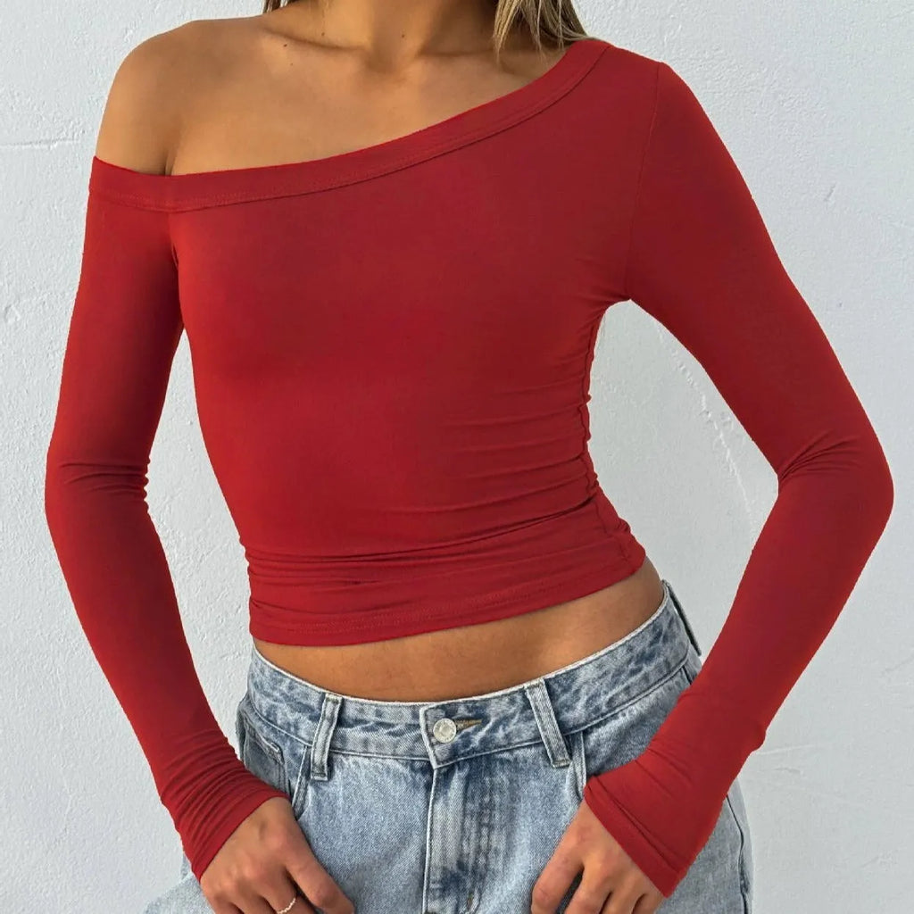 Women's slim fit knitted cardigan in solid colour with cross shoulder straps and long sleeves