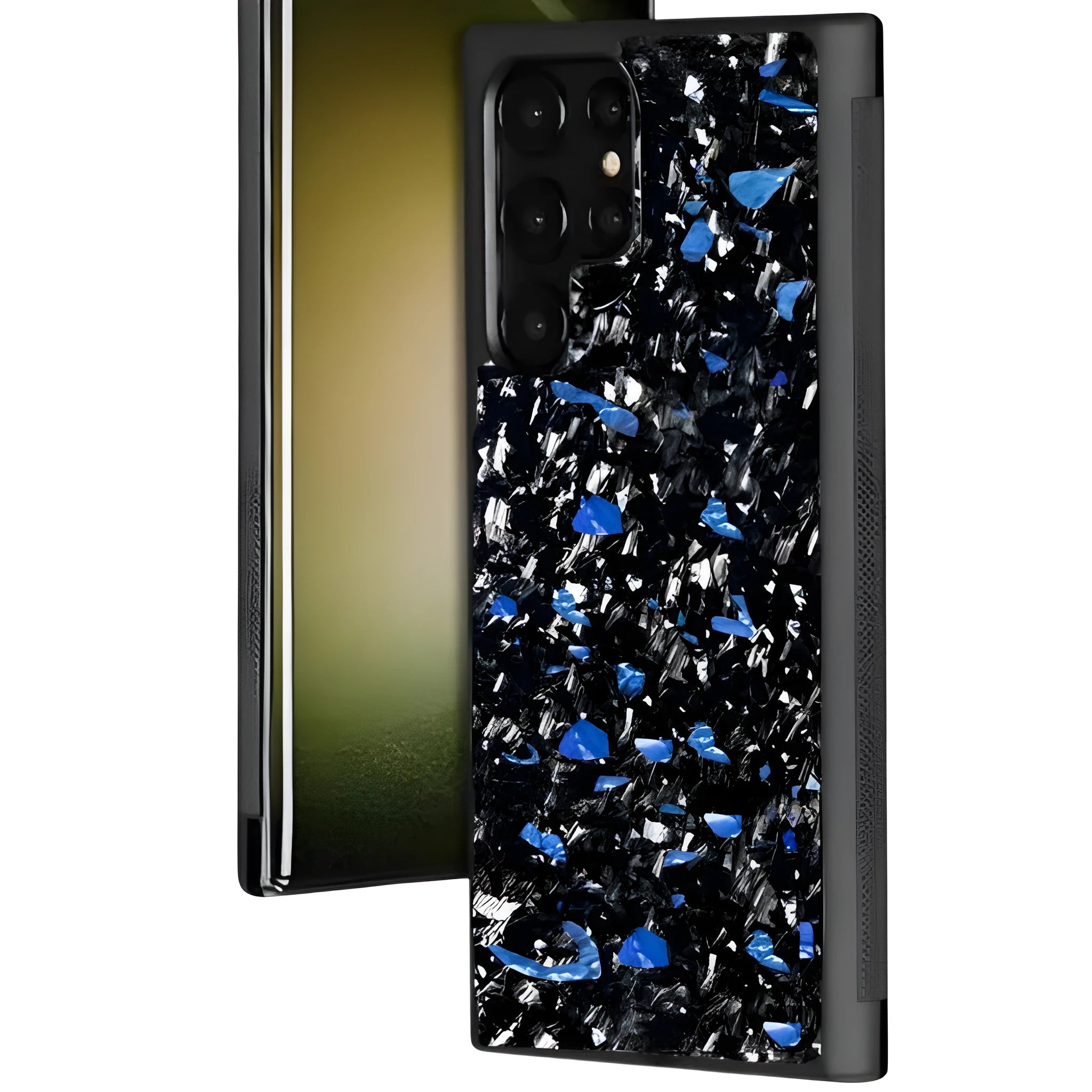 Samsung Galaxy phone case with forged carbon fibre pattern in multiple colour options
