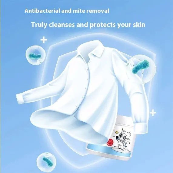 Biological enzyme bubble powder laundry detergent bottle for down jackets, wool, and cotton linen fabrics
