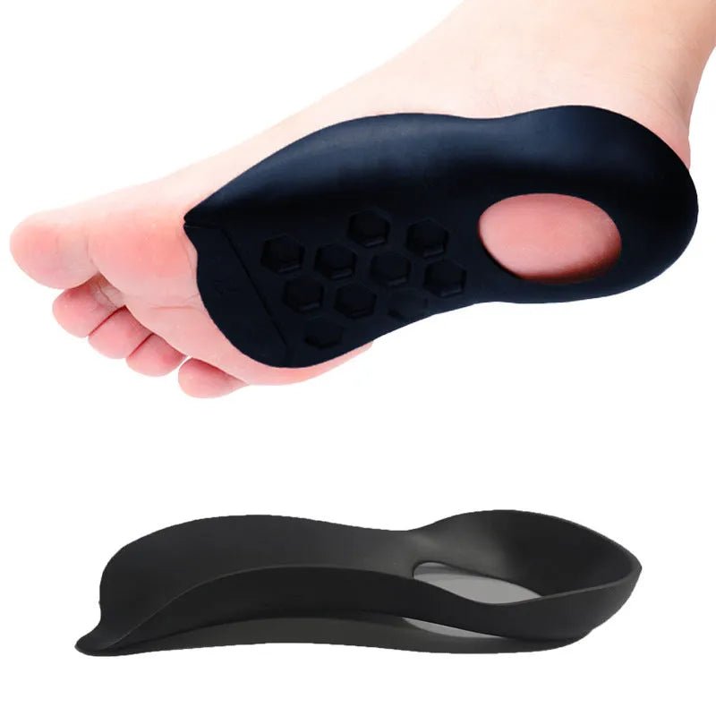 Varus correction arch support insoles in three colours with TPR construction