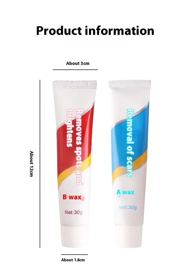 Car repair wax kit with grinding A wax, polishing B wax, and frosted sponge mop for vehicle paint scratch removal