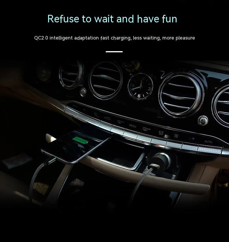 White QC30 single port USB car charger with QC2.0 fast charging for smartphones and tablets