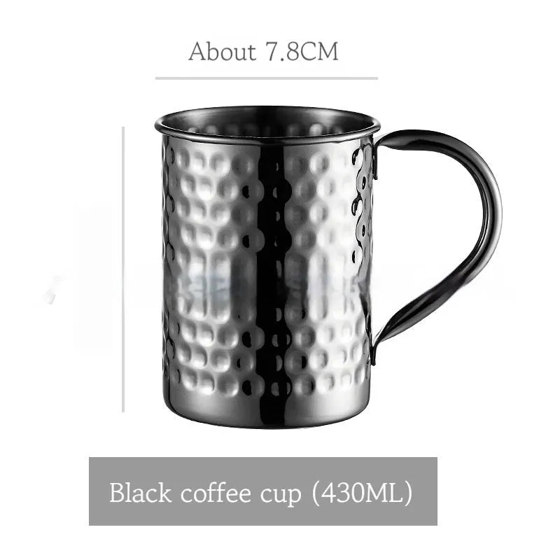 Stainless steel Moscow Mule cocktail glass with copper plating in multiple colour options