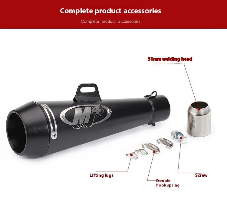 Universal M4 motorcycle exhaust pipe in multiple colour options for large displacement engines
