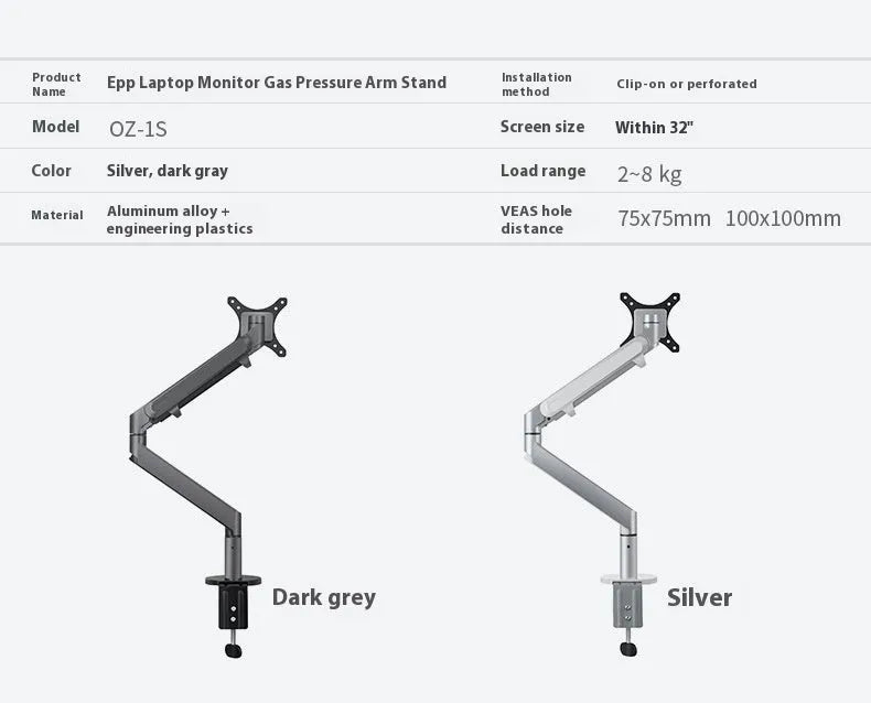 Silver aluminium laptop stand with hover design showing air gap underneath for cooling