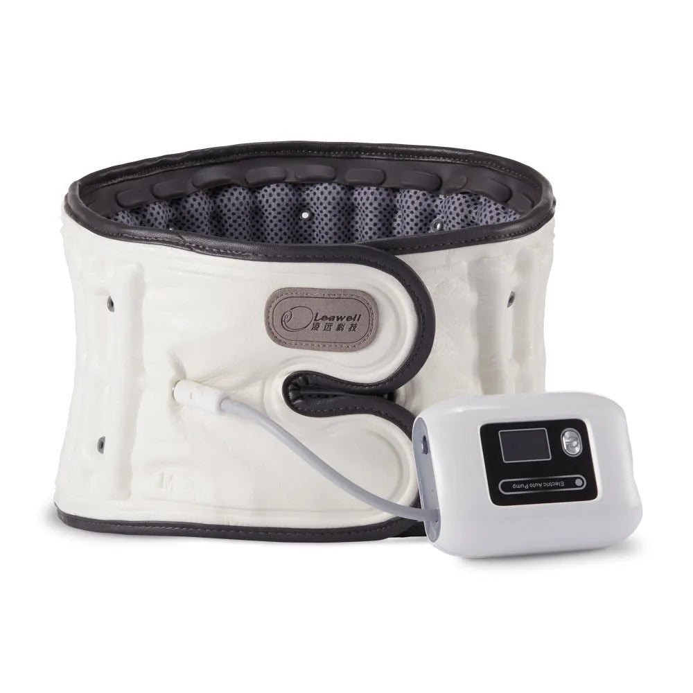 Automatic inflation lumbar waist supporter for back support and disc stretch correction.