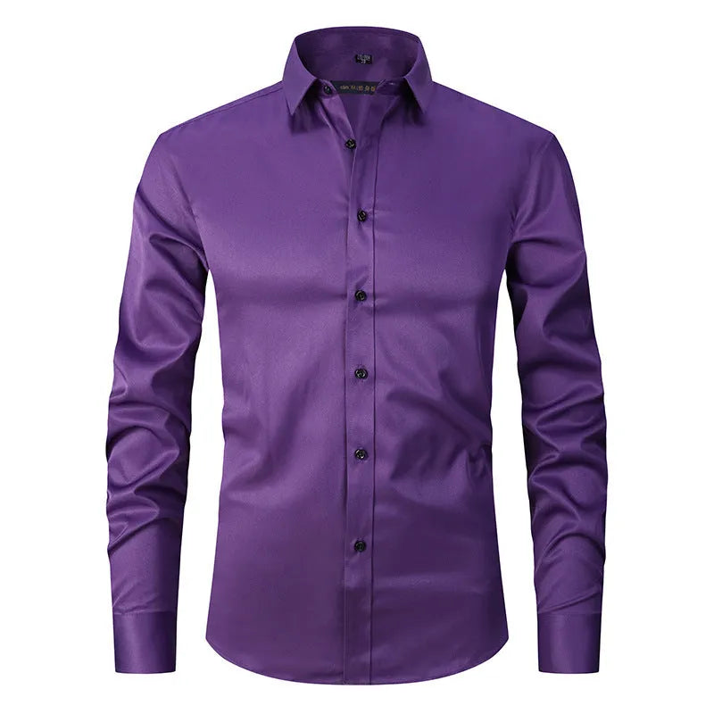 Men's stretch long sleeve work shirt in polyester fibre available in multiple colours and sizes S to 3XL