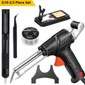Black alloy soldering gun kit with built-in light, five-piece set for electronics repair