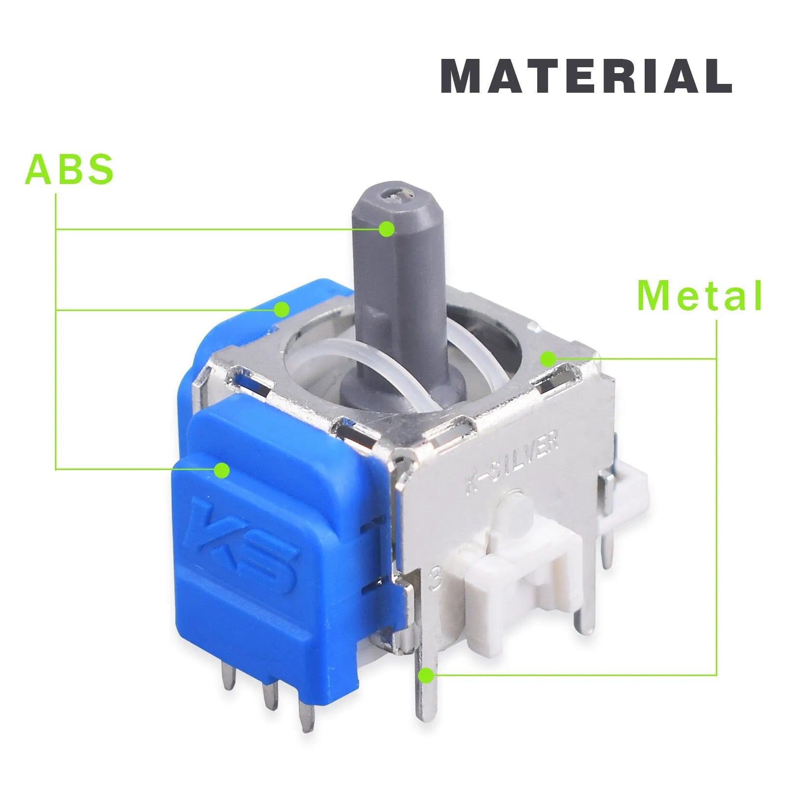 Hall effect electromagnetic joystick replacement module for PS5, Xbox, and Nintendo Switch Pro controller repair.