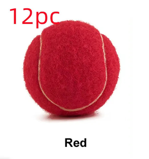 Rubber dog tennis ball in assorted bright colours with 6.3cm diameter for bite-resistant fetch play