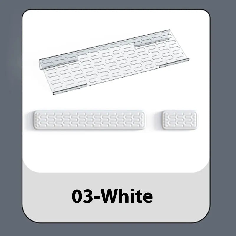 Double-sided ergonomic mouse pad with memory foam wrist rest on a resin base, shown in a solid colour.
