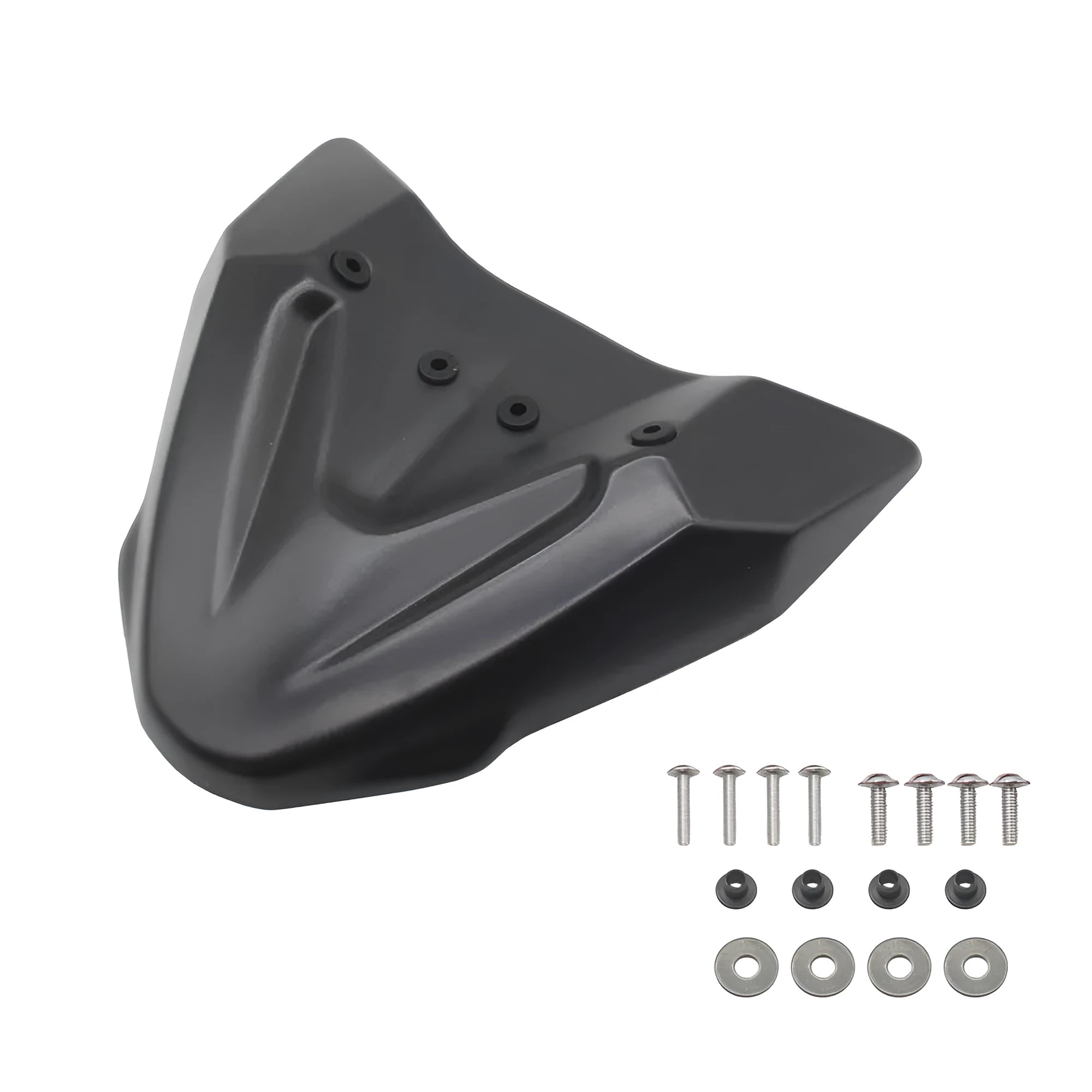 Black ABS fixed wind front wing accessory for KTM Adventure motorcycles