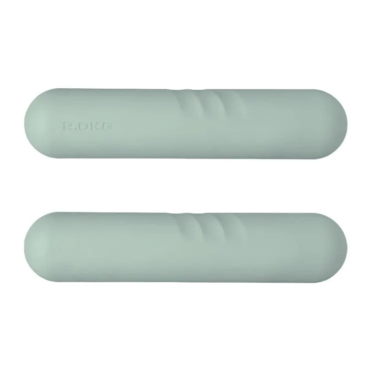 Hand-drawn silicone-grip dumbbell stick in various colours and weights for fitness training.