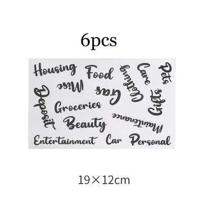 Assorted adhesive stickers and sticky notes showing grid formats and colourful designs with A6 ruler versions